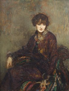 Portræt af Daisy Fellowes, født Marguerite Decazes de Glücksbierg 1890-1962 af Jaques Èmile Blanche