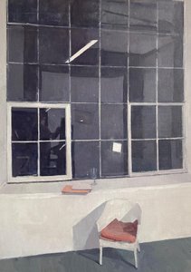 Studio Interior at Night, 2022 (olie på lærred)