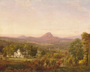 Efterårslandskab, Sugar Loaf Mountain, Orange County, New York, ca. 1870-75. af Jasper Francis Cropsey