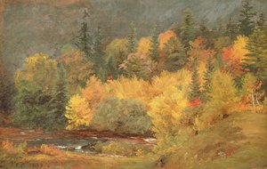 Efterår ved bækken, 1855 af Jasper Francis Cropsey