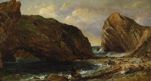 Ved havet, Lulworth af Jasper Francis Cropsey