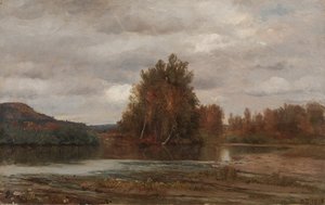 Grå dag på esopus, 1882. af Jasper Francis Cropsey