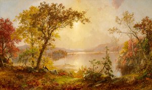 Greenwood Lake, efterår ved Hudson af Jasper Francis Cropsey