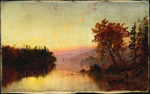 Greenwood Lake ved Twilight, 1873 af Jasper Francis Cropsey