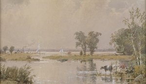 Hackensack Meadows af Jasper Francis Cropsey