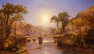 Indian Summer på Delaware-floden af Jasper Francis Cropsey