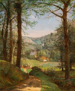 Luccombe Chine, Isle of Wight 1861 (olie på lærred)