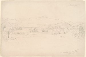 Undersøgelse til "View of Mt. Washington" af Jasper Francis Cropsey