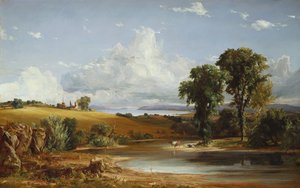 Sommereftermiddag på Hudson, 1852 af Jasper Francis Cropsey