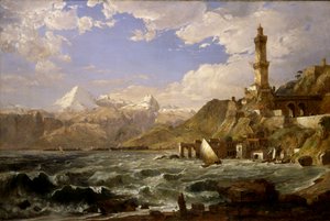Genovas kyst, 1854. af Jasper Francis Cropsey