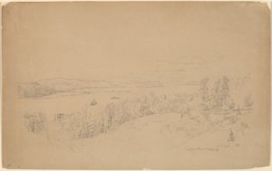 Hudson-floden ved Hastings af Jasper Francis Cropsey