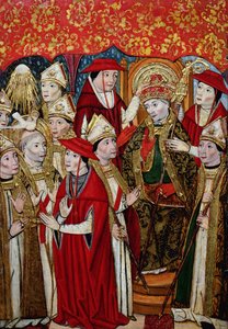 Valg af Fabian (d.c.250) til pavedømmet af Jaume Huguet