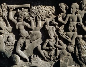 Relief fra det hinduistiske tempel