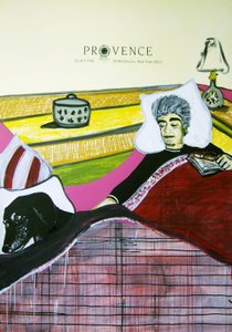 Dirty Rice, 2010 (mixed media på akvarelpapir monteret på panel med opskrift på bagsiden) af Jay Batlle