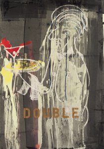 Double, 2010 (mixed media på akvarelpapir monteret på panel med opskrift på bagsiden)
