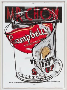 Soup Can 4 Chinese, 2019 (husmaling og blæk på lærred) af Jay Batlle