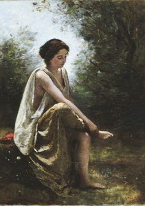 Såret Eurydike af Jean-Baptiste-Camille Corot