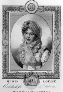 Marie-Louise af Østrig (1791-1847) 2. hustru til Napoleon I, imperator af Frankrig i 1810-1814 (gravering)
