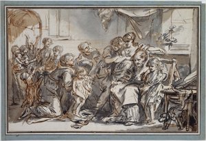 Fremvisning af det uægte barn af Jean-Baptiste Greuze