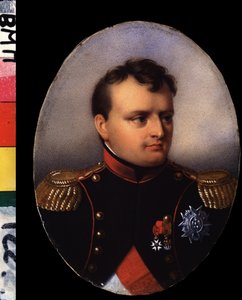 ""Portræt af kejser Napoleon I Bonaparte (1769-1821)"" Akvarel og Gouache-maleri af Jean Baptiste Isabey (1767-1855) Det tidlige 19. århundredes Institut for Russisk Litteratur IRLI (Pushkin-Huset), Sankt Petersborg af Jean Baptiste Isabey