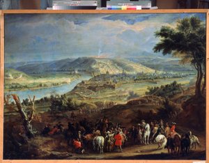 Belejringen af ​​Namur i 1692 (Belejringen af ​​Namur i 1692). Belejring af byen af ​​Ludvig XIV og Vauban fra 29. maj til 30. juni 1692. Maleri af Jean-Baptiste Martin (Jean Baptiste Martin