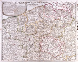 Frankrig (region: Nord-Pas-de-Calais), en stor del af Belgien (undtagen den sydøstlige del), Holland (Zeeland, Nord-Brabant)