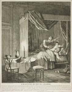 The Adventure of the Chamber Pot, planche fire fra Scènes du Roman Comique