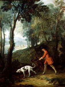 The Huntsman with a Tufter on a Leash, ca. 1727 (olie på lærred) af Jean Baptiste Oudry