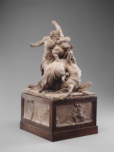 Hercules kæmper mod to kentaurer, ca. 1785 (terracotta) af Jean Baptiste Stouf