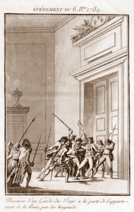 Franske Revolution - Begivenhed den 6. oktober af Jean Francois Janinet