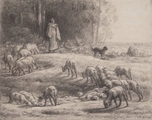 Hyrdinden af Jean-Francois Millet