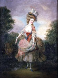 Danser med en fjerhat af Jean Frederic Schall