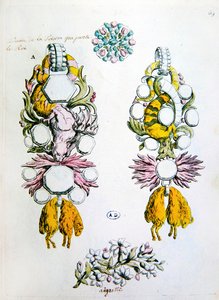 Design til en broche, en aigrette og til ridderordenen Det Gyldne Skind (Toison d
