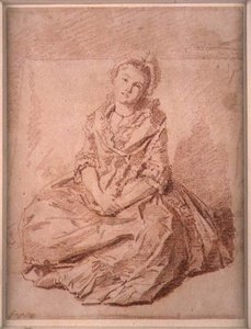 Siddende pige af Jean Honore Fragonard