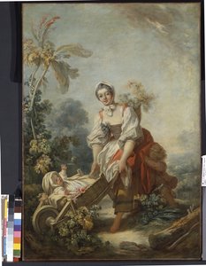 The Joys Of Motherhood (olie på lærred) af Jean Honore Fragonard