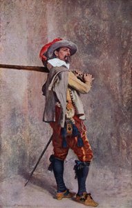 En musketer fra Louis XIII af Frankrigs tid af Jean Louis Ernest (after) Meissonier