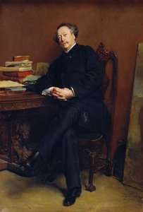 Alexander Dumas Fils (1824-95) 1877 (olie på lærred) af Jean Louis Ernest Meissonier