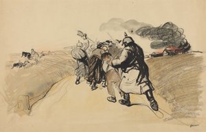 Tysk angreb på en landsby