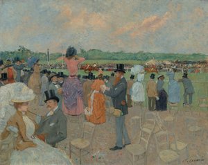 Løbene i Longchamp af Jean-Louis Forain