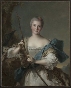 Portræt af en kvinde som Diana af Jean-Marc Nattier