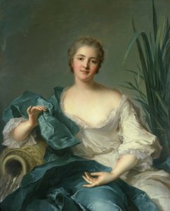 Portræt af Madame Marie-Henriette Bertolo de Pleneuf. af Jean-Marc Nattier