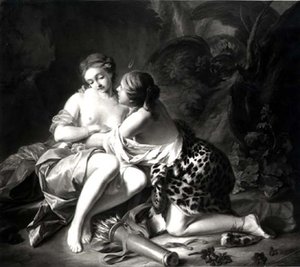 Jupiter og Callisto af Jean Simon Berthelemy
