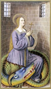 Saint Margaret, efter Jean Bourdichon, "The Hours of Anne of Bretagne"