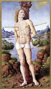 Saint Sebastian - af Jean Bourdichon, i "The Hours of Anne of Bretagne""