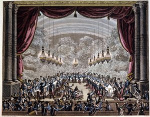 Fransk revolution: vagtbanket i Paris, ca. 1750-1800 (gravering) af Jean (after) Duplessis Bertaux