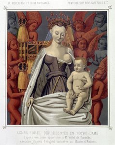 Agnes Sorel (1422-1450) (Lady of Beaute sur Marne) (Beaute-sur-Marne) repræsenteret i Notre Dame