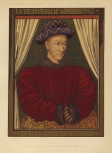 Charles VII, konge af Frankrig (chromolitho)