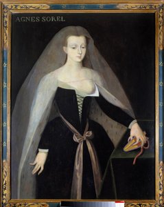 Portræt af Agnes Sorel (1422-1450) (Dame af Beaute sur Marne) (Beaute-sur-Marne), kong Charles VII