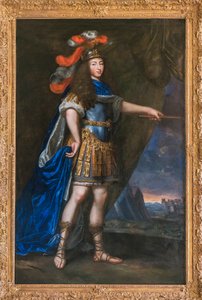 Portræt af Ludvig XIV med et antikt - maleri tilskrevet Jean Nocret (1615-1672) - Musee du Domaine departemental de Sceaux