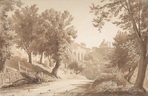 Udsigt over Ariccia, 1853.